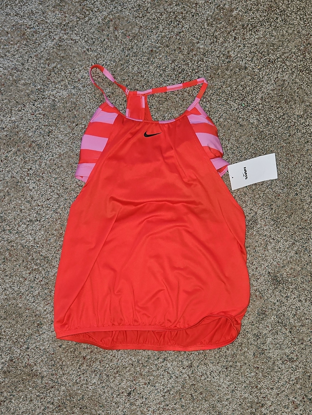 Nike Coral & Pink Racerback Swimsuit